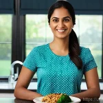 김수영 다이어트 성공 스토리 - **Prompt: The Dawn of Resolve: A Healthy Start**
"A South Asian woman in her late 20s or early 3...